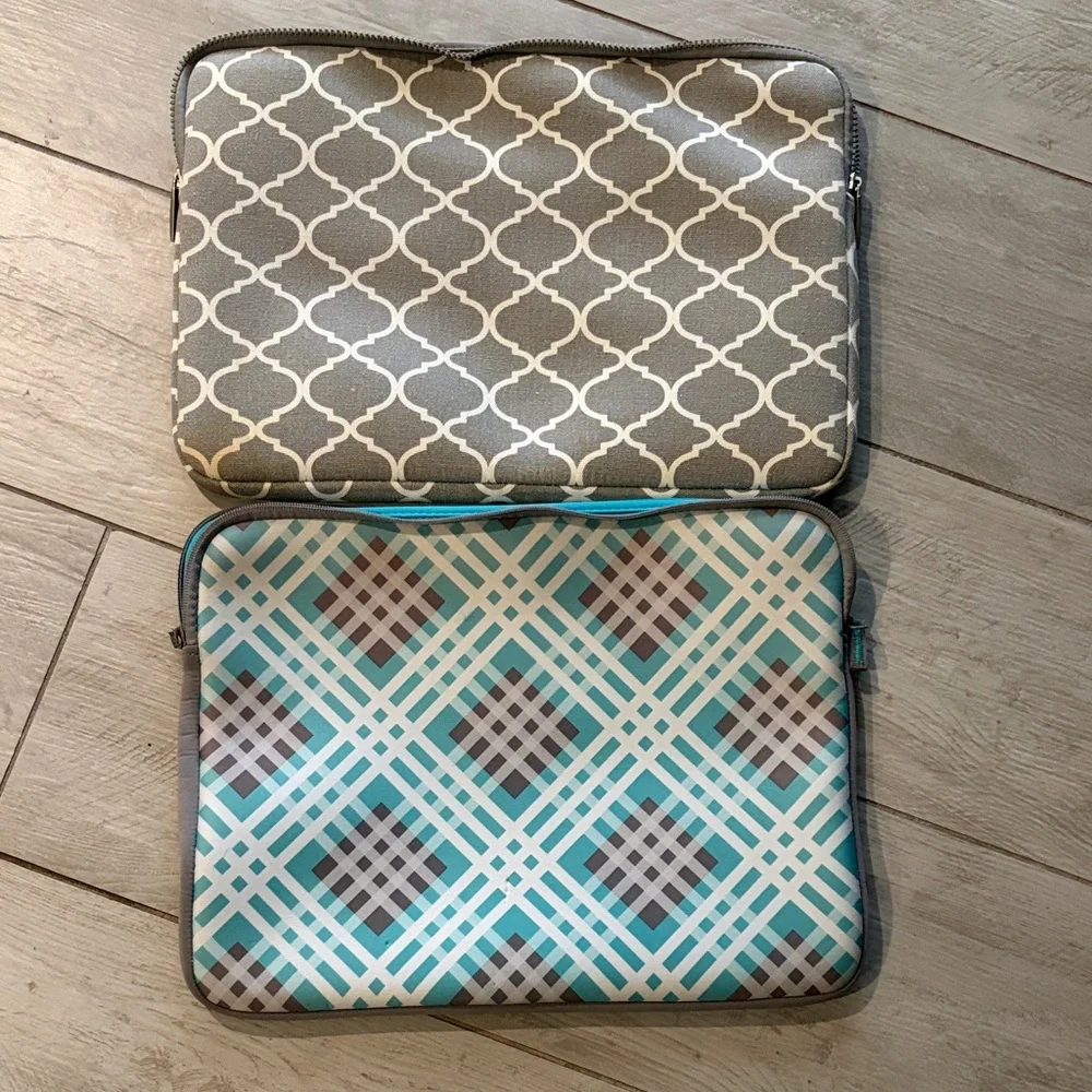 Gray and Teal Laptop Sleeves